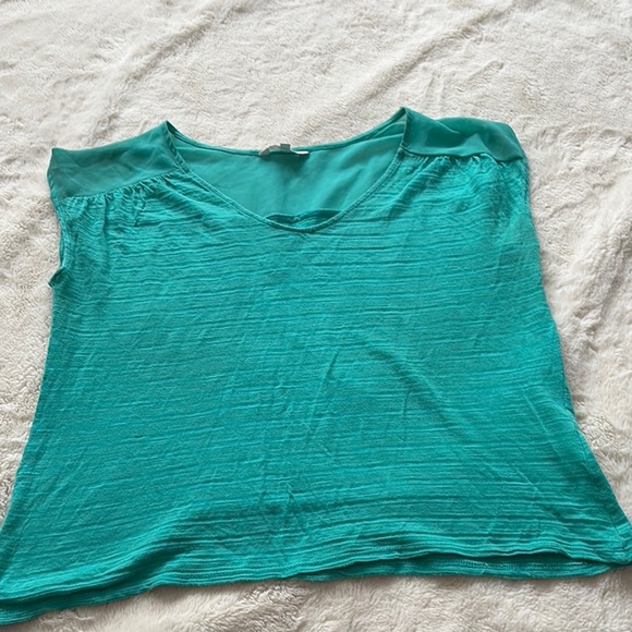 RW&CO Teal Scoop Neck Blouse – Size M | Cotton Modal Blend | Soft Stretch | - Picture 1 of 5